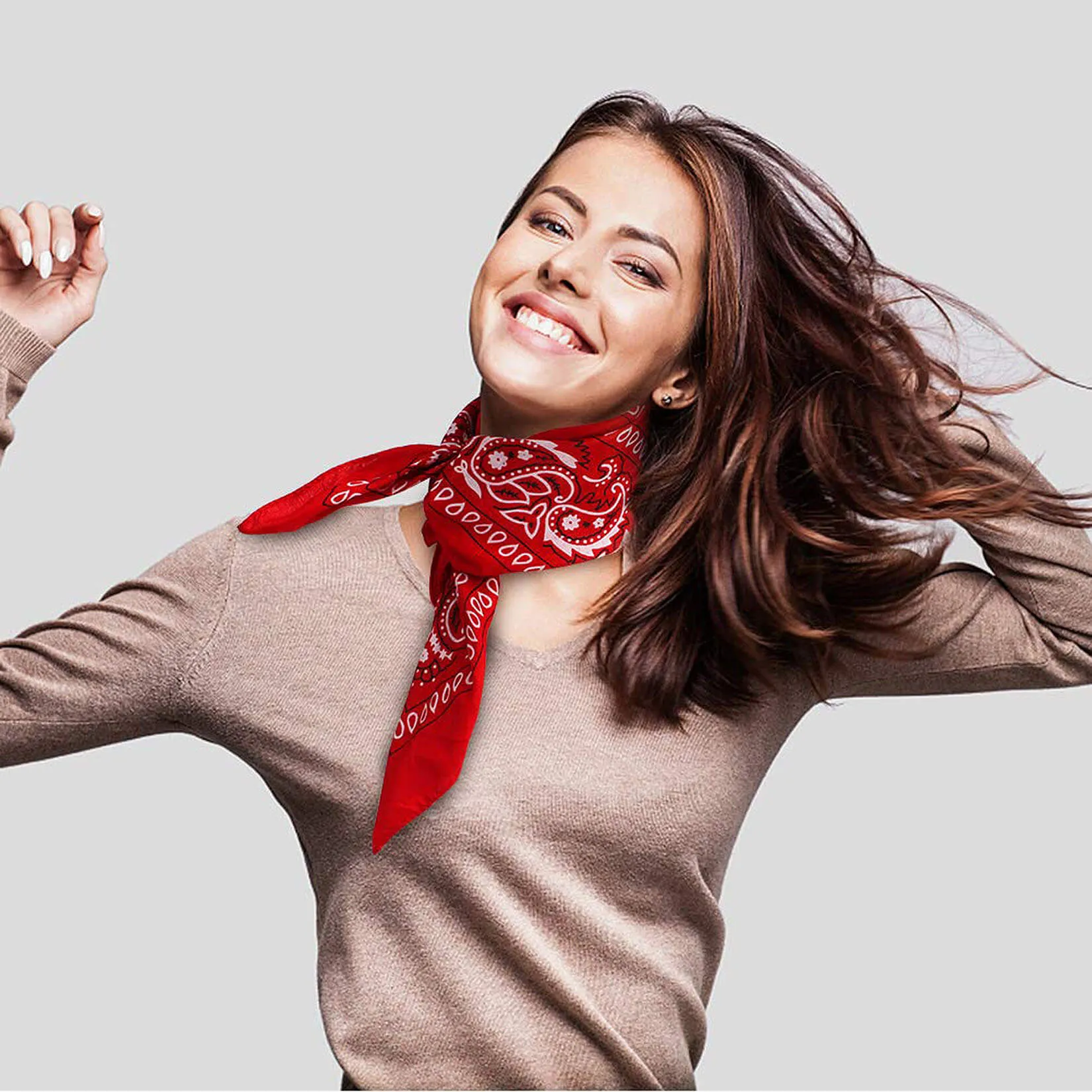 12 Pcs Novelty Cowboy Bandana Hip-Hop Headband Scarf Head Wrap Wristband