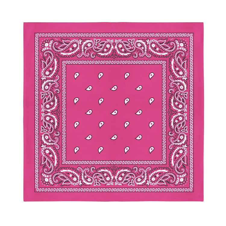 6 Pack XL Cotton Paisley Bandanas - Fast FREE Shipping