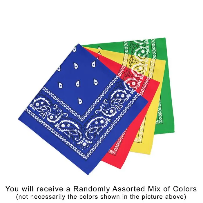60 Pack POLYESTER Bandanas