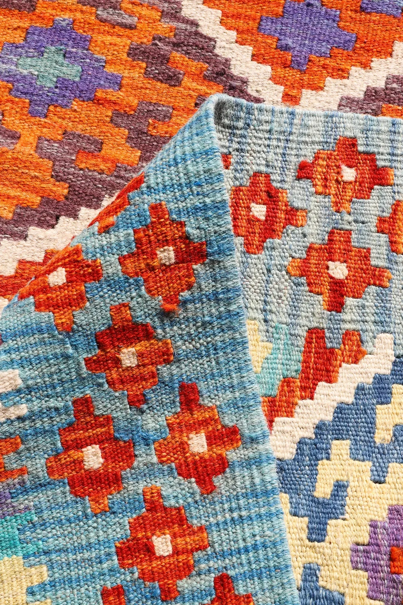 Afghan Kilim Zari Hand Knotted Rug - 148x98cm