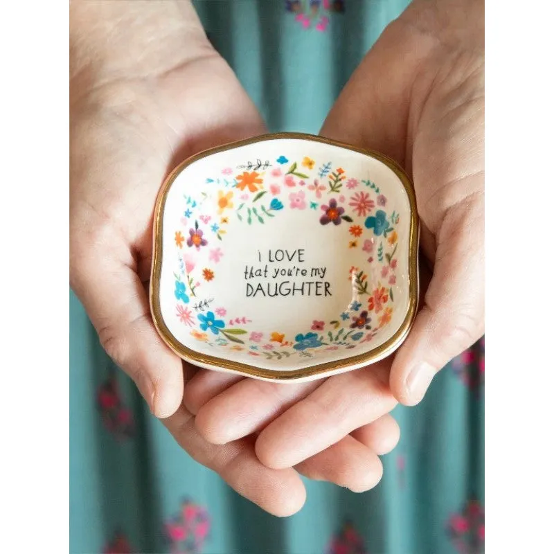 Antiqued Trinket Bowl I Love Daughter
