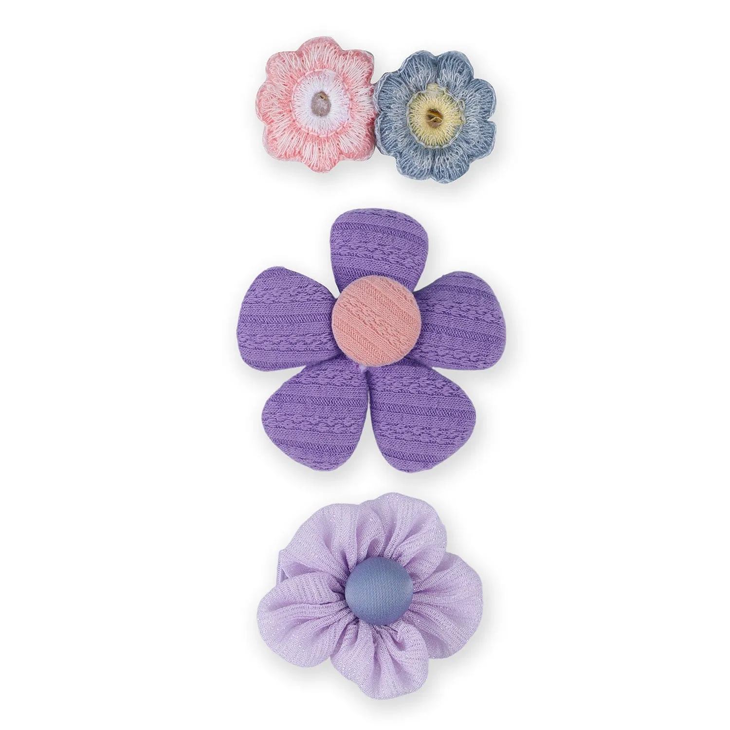 Asteria Bows Hair Clips Set 8 Pcs - Purple
