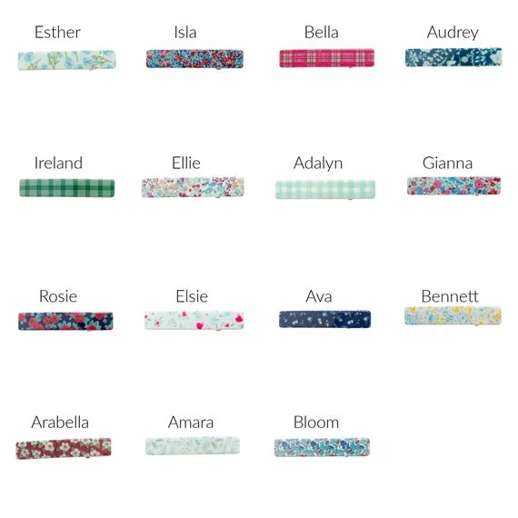 Bar Hair Clip - 43 Prints - Non Slip Clip