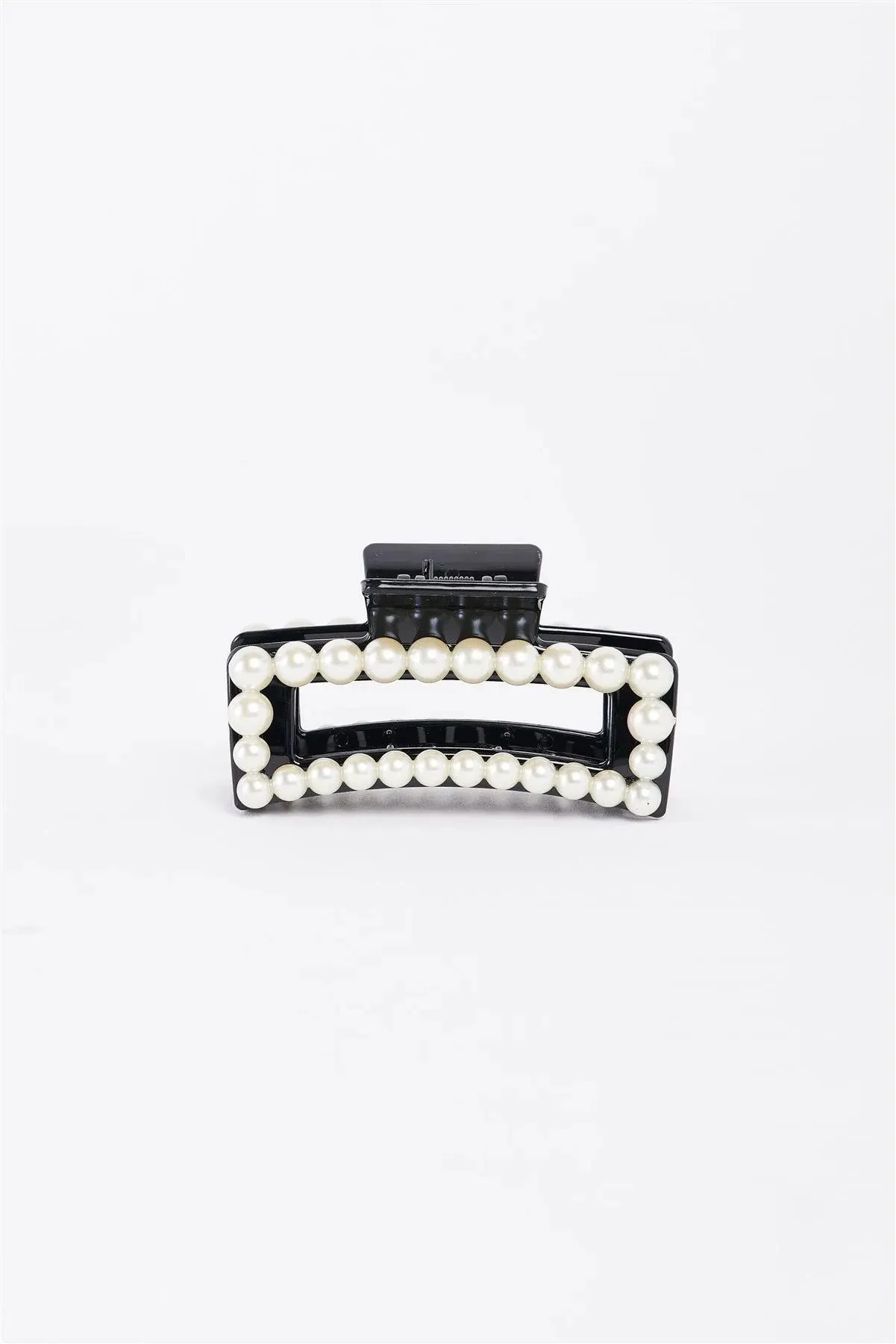 Black Pearl Glossy Clam Hair Clip /3 Pieces