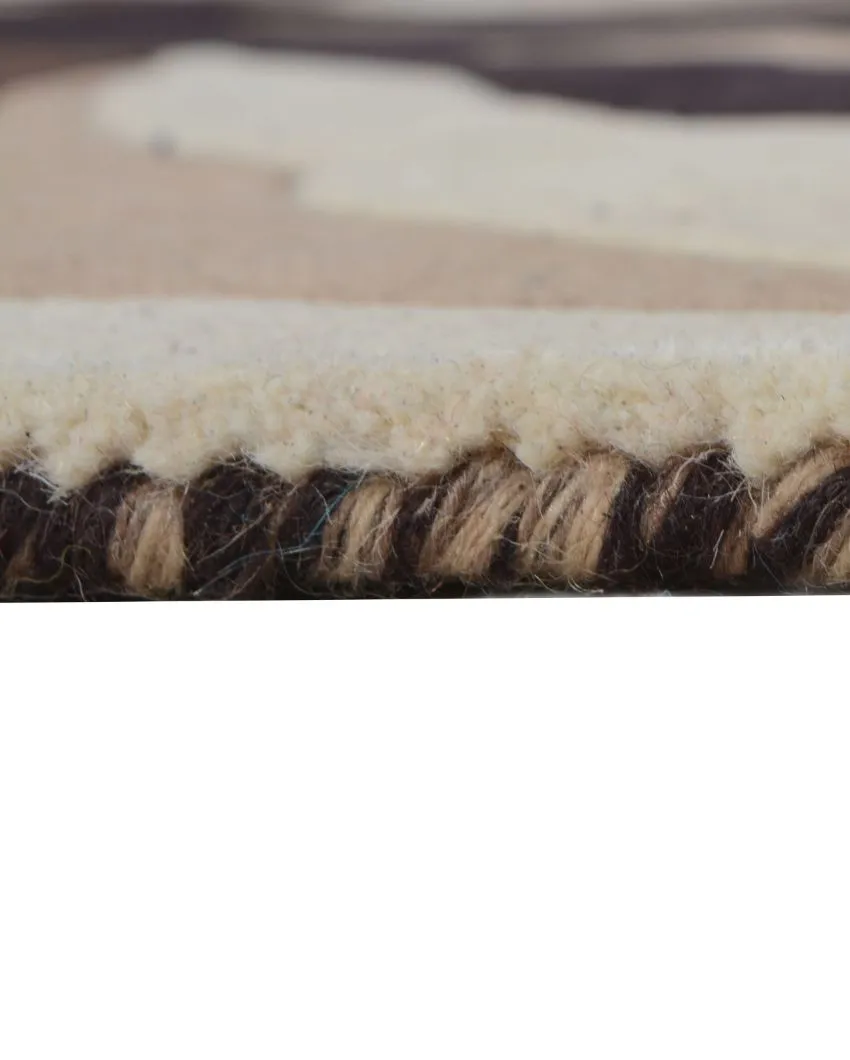 Brown Broken Rock Hand Tufted Wool Carpet
