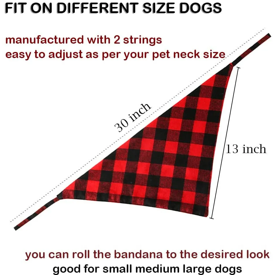 Buffalo Plaid Bandana {Choose your saying}   Personalized Double Sided