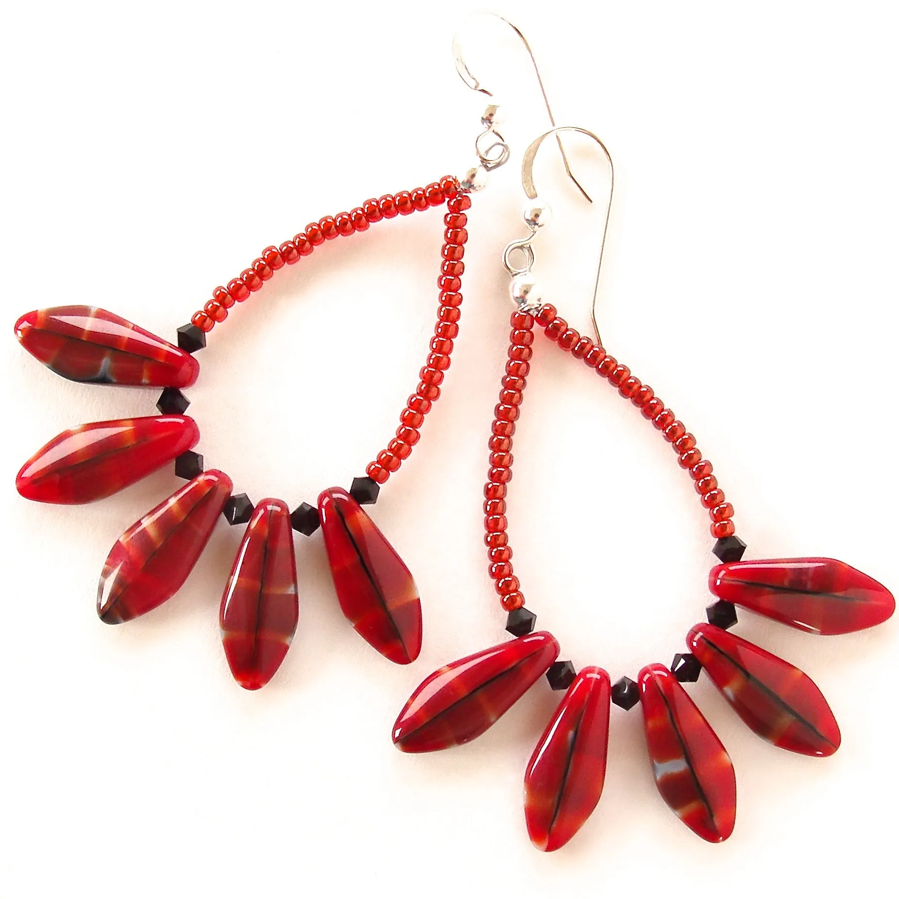 Caia: Large Red Earrings