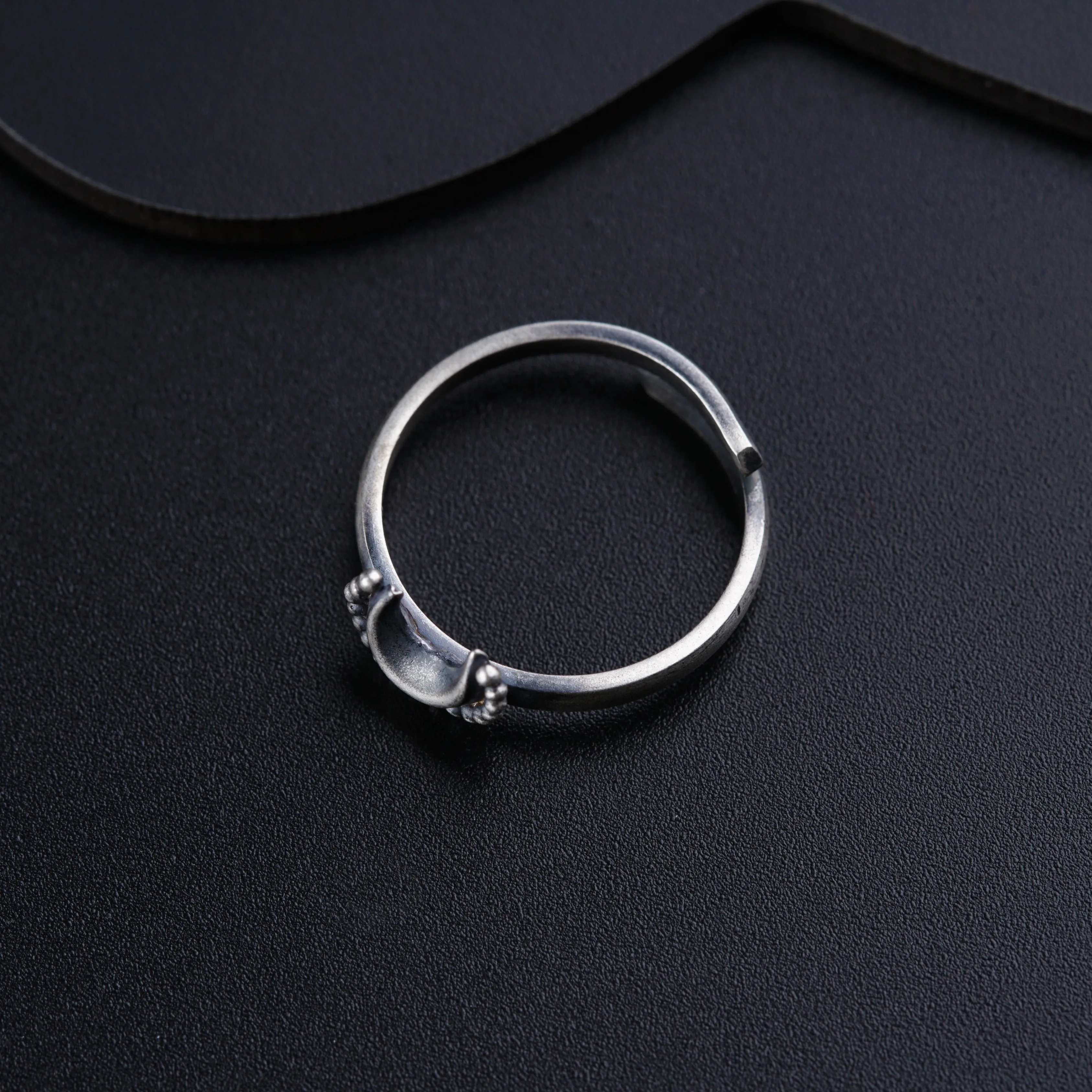 Chandrakor delicate silver ring