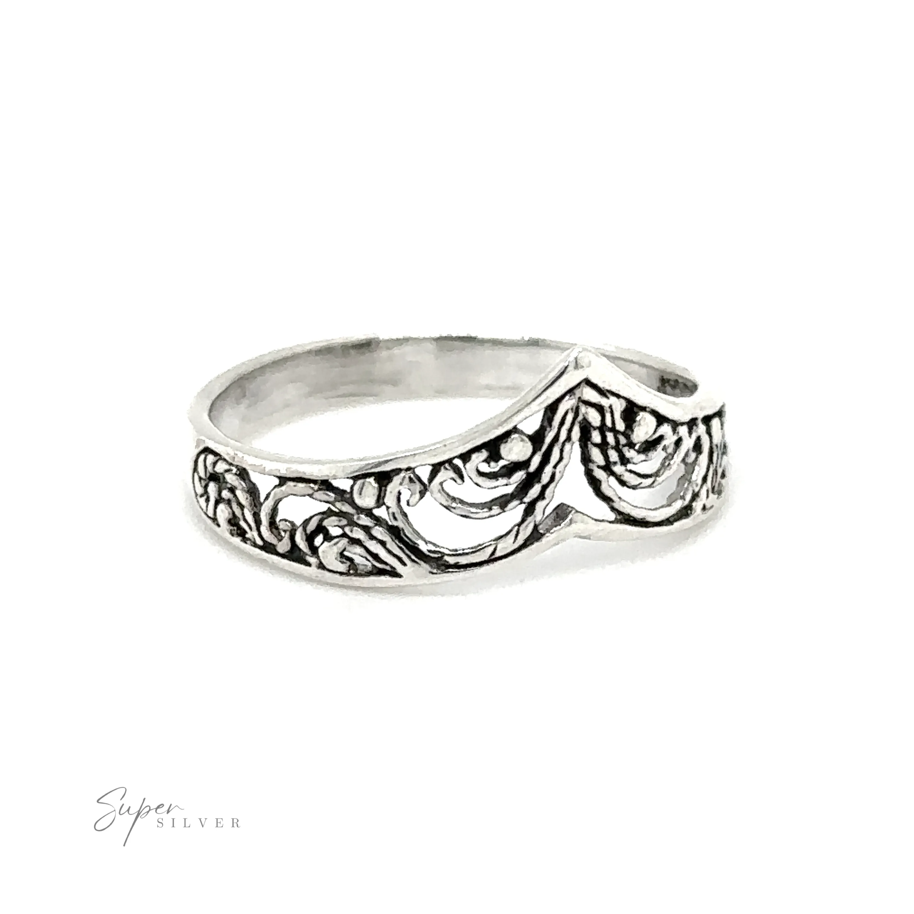 Chevron Rings With Filigree Design