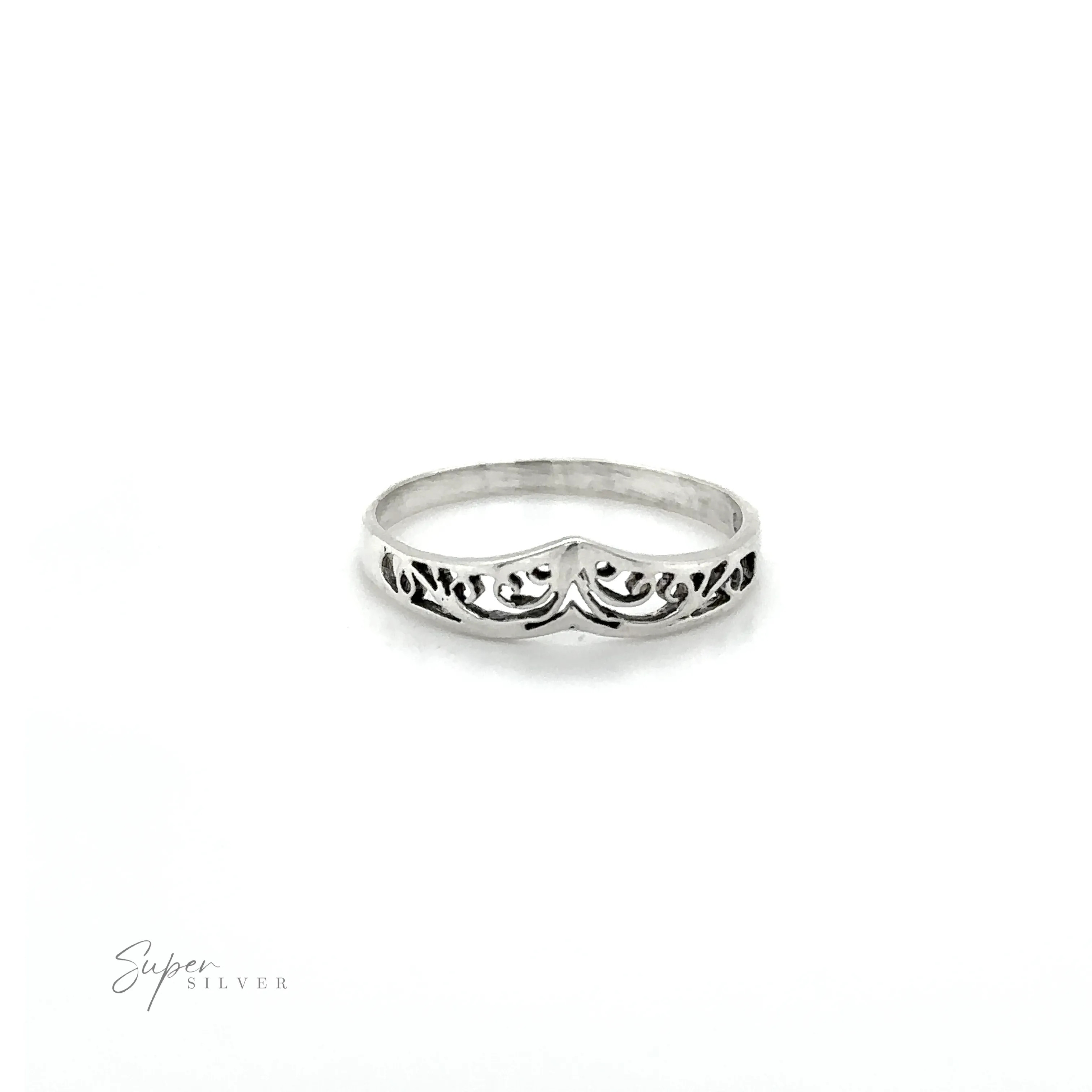 Chevron Rings With Filigree Design