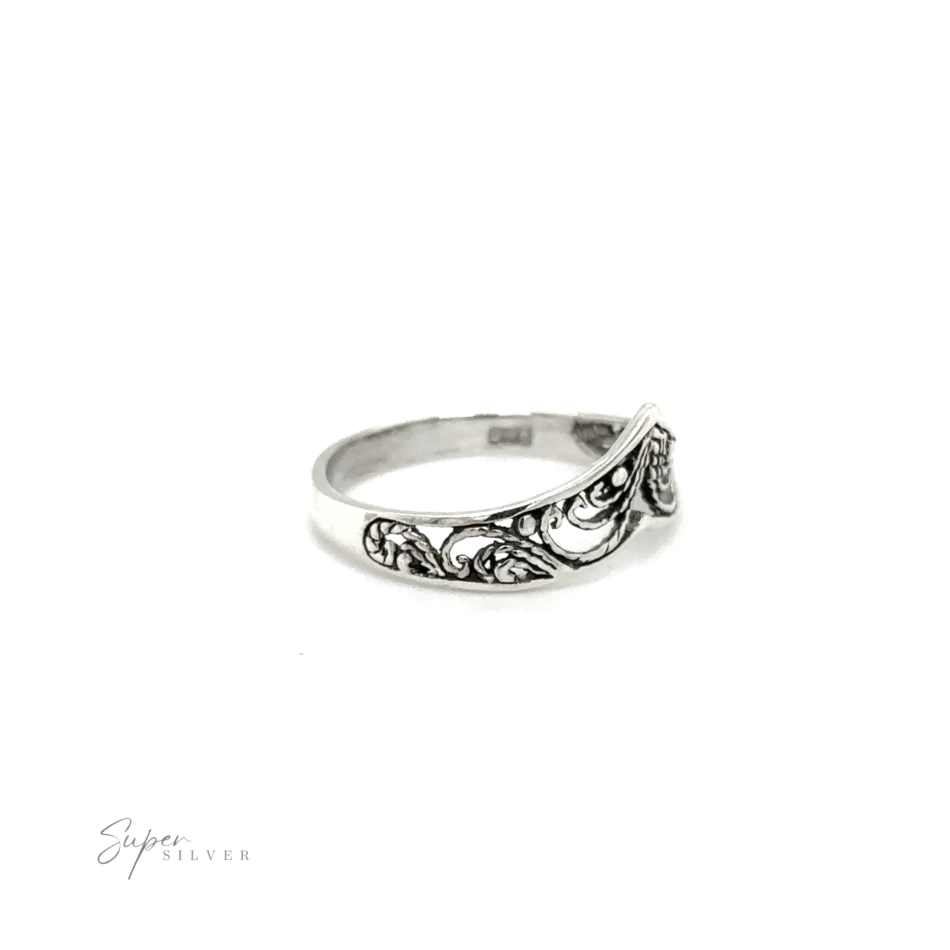 Chevron Rings With Filigree Design