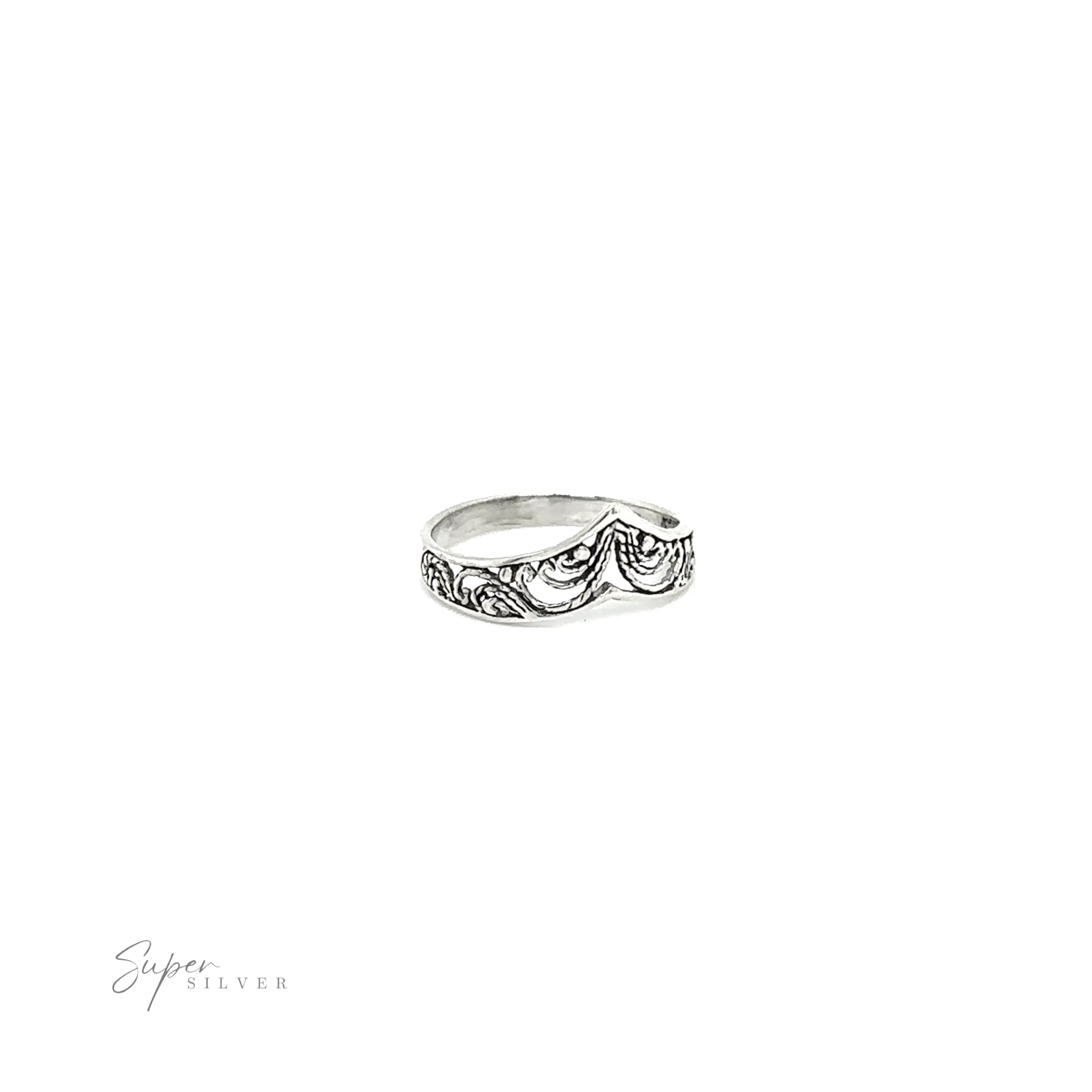 Chevron Rings With Filigree Design