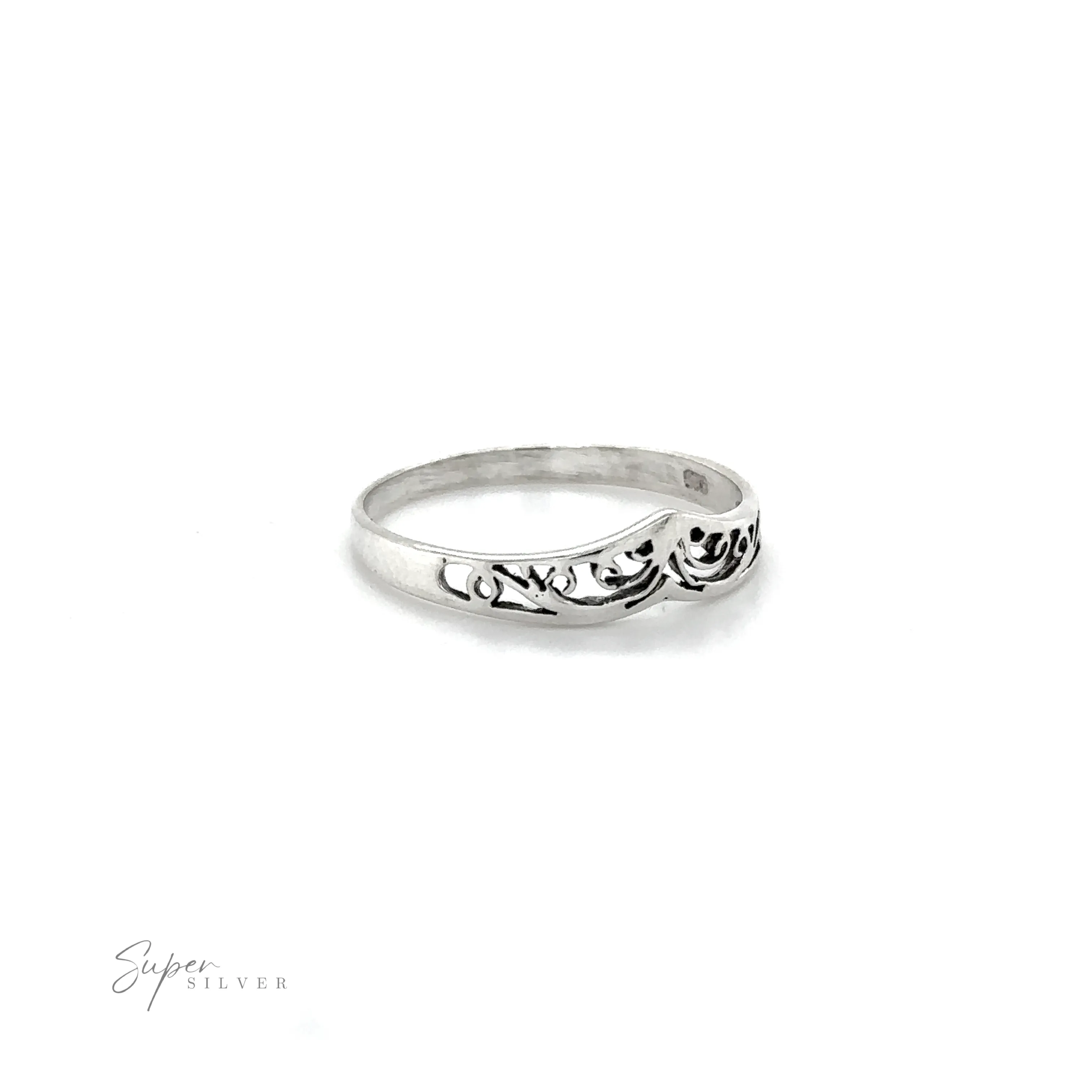 Chevron Rings With Filigree Design