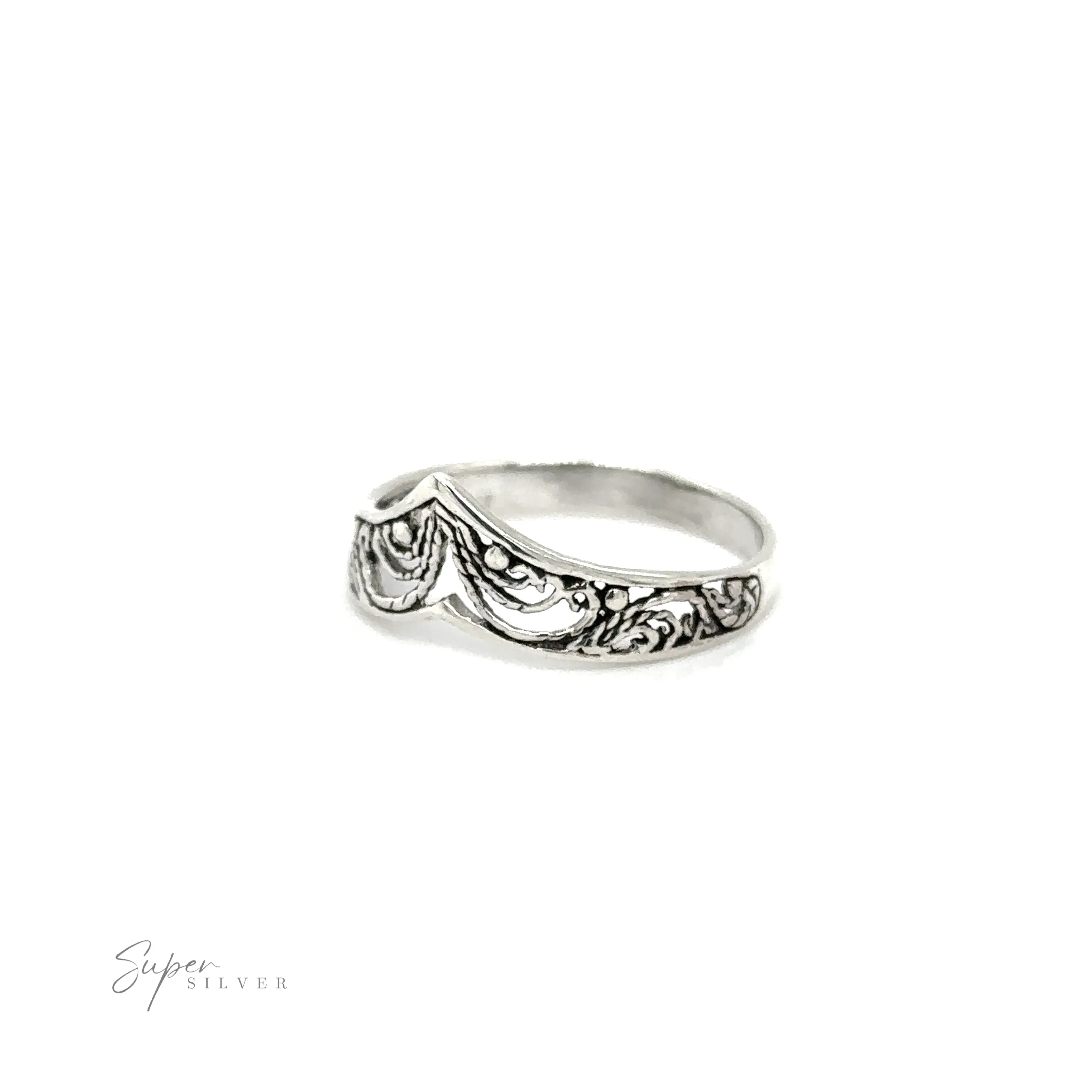 Chevron Rings With Filigree Design