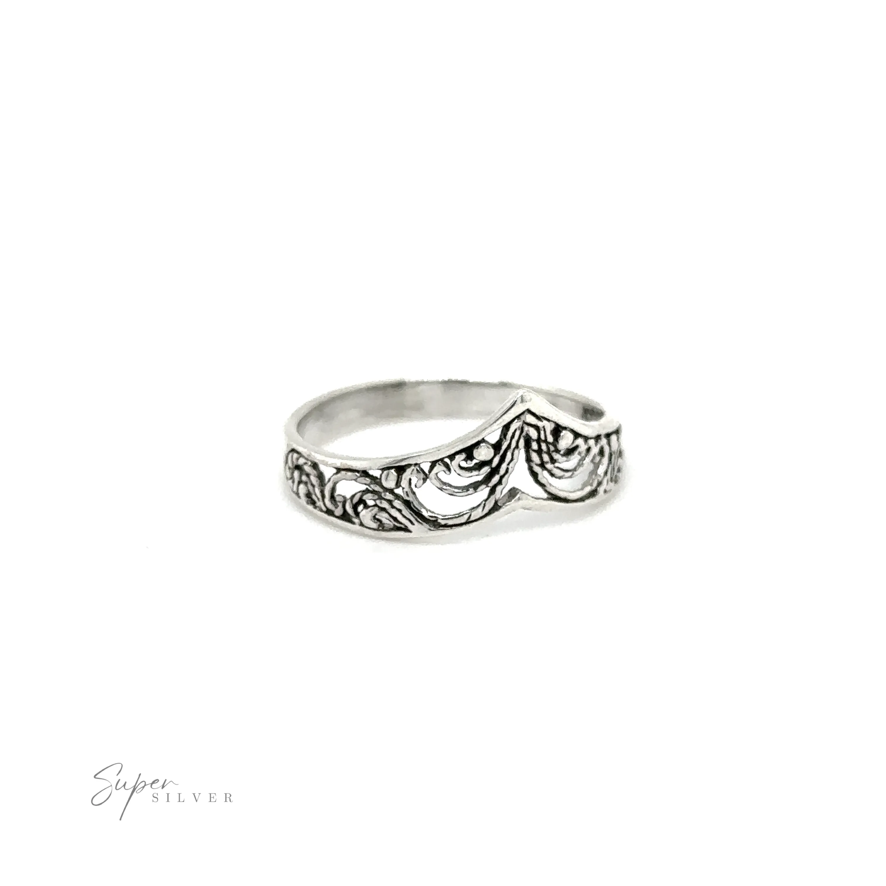 Chevron Rings With Filigree Design