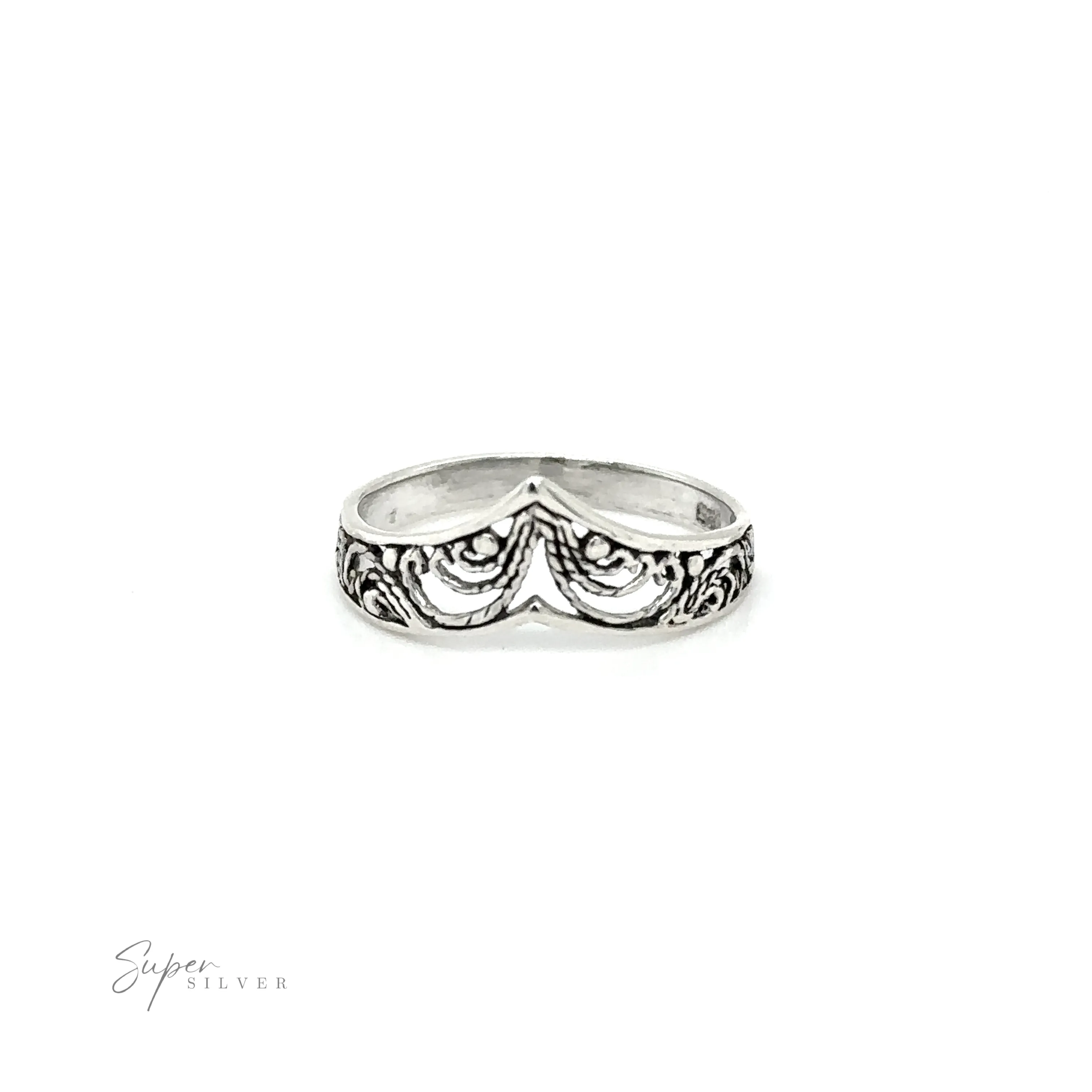 Chevron Rings With Filigree Design