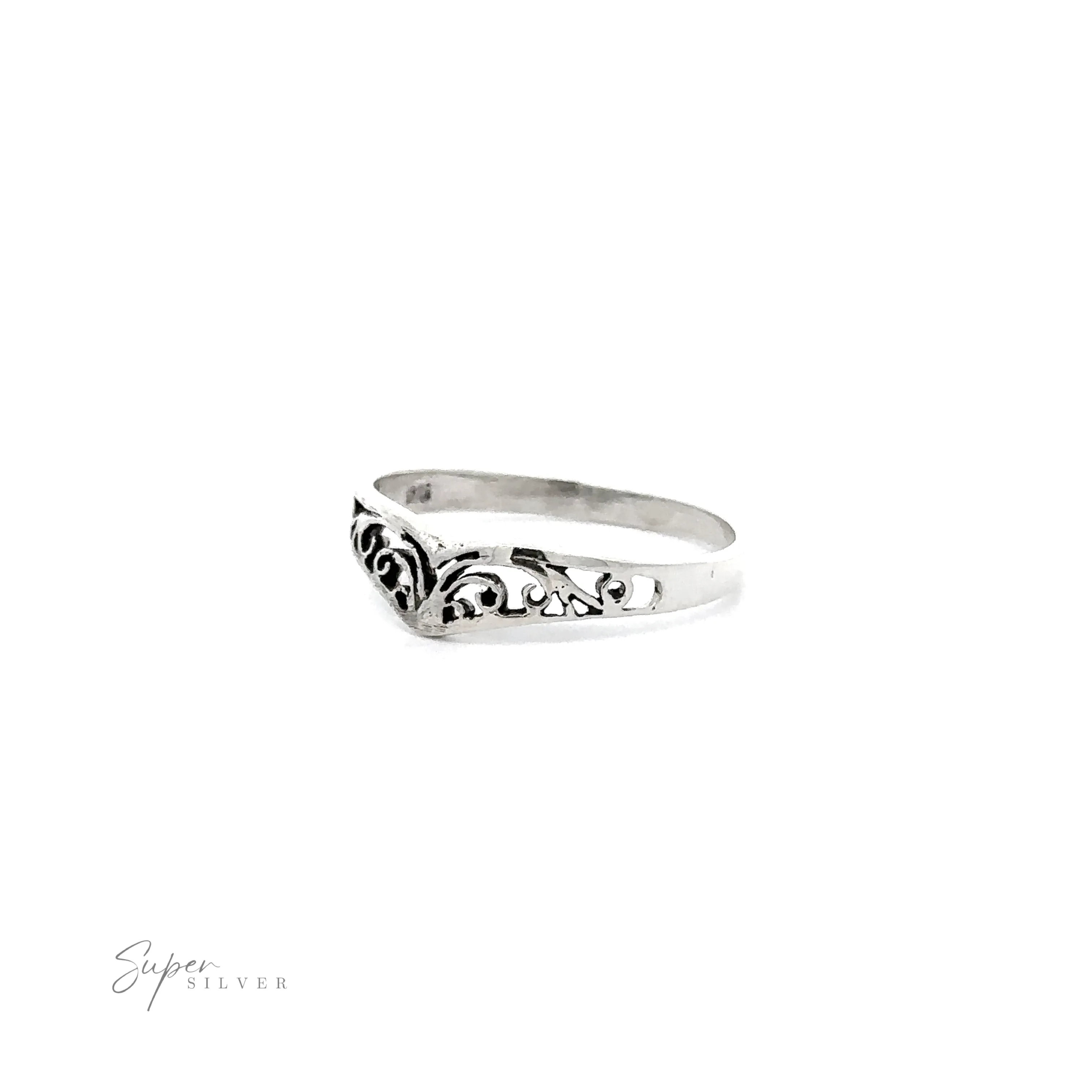 Chevron Rings With Filigree Design