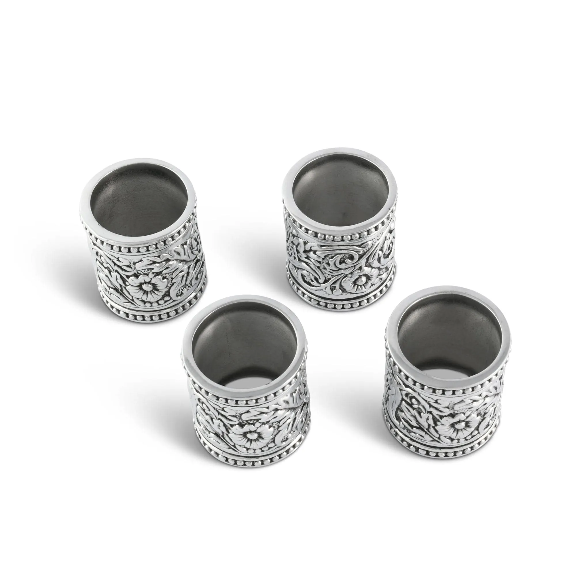 Concho Pattern Napkin Rings Set of 4