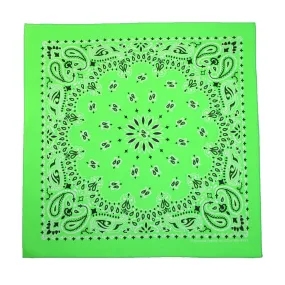 CTM® Cotton Neon Paisley Bandanas