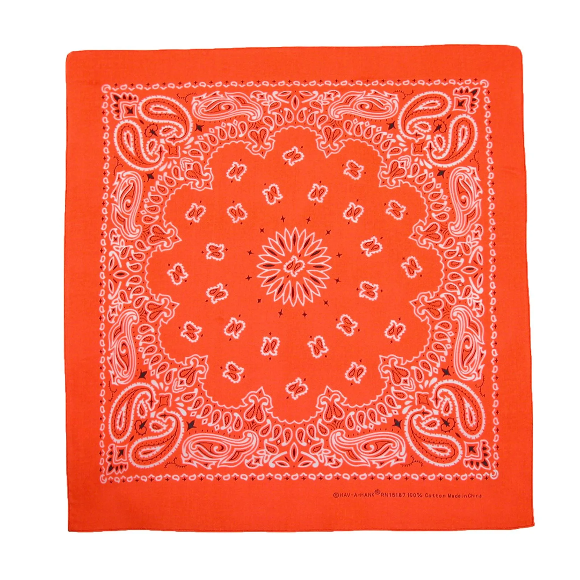 CTM® Cotton Neon Paisley Bandanas