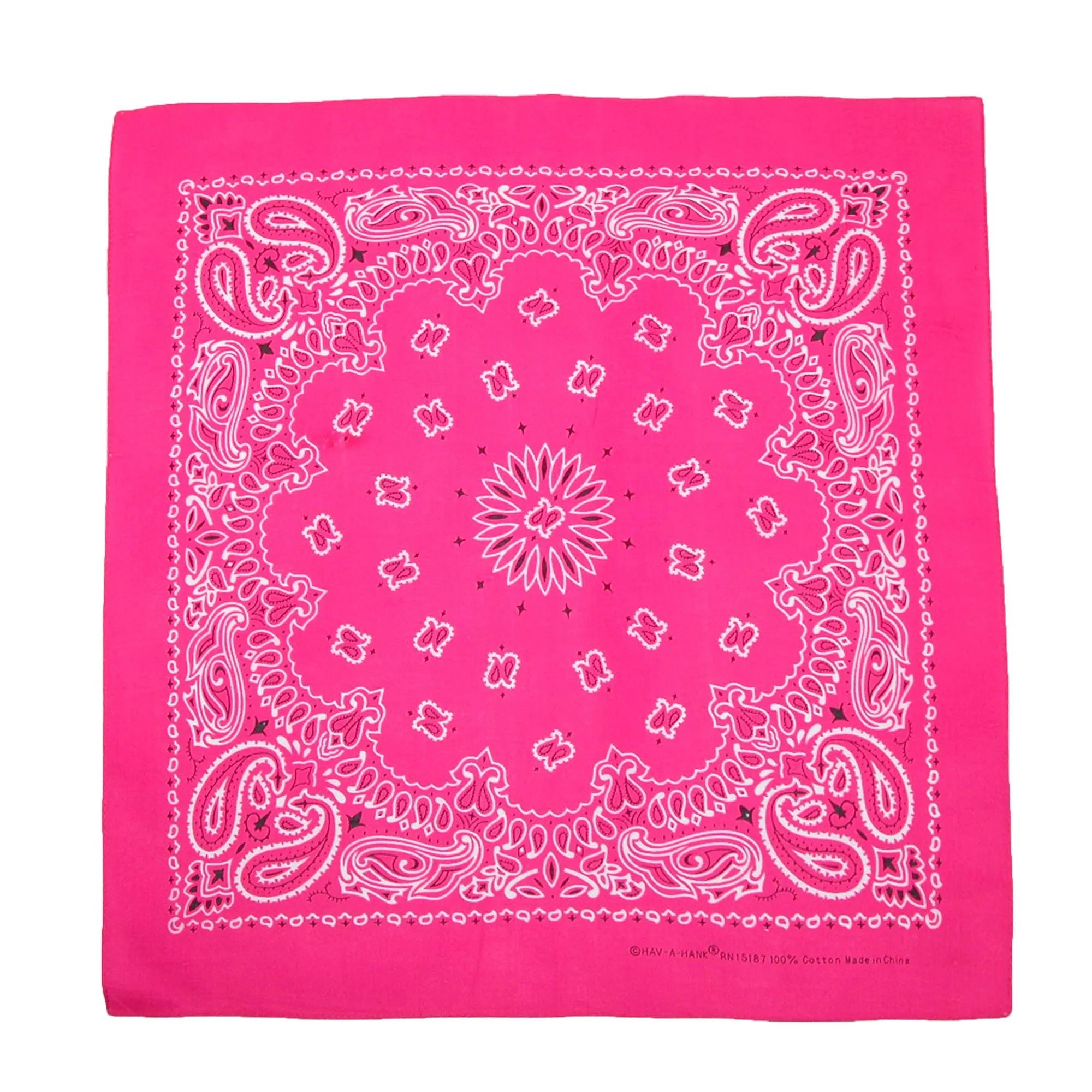 CTM® Cotton Neon Paisley Bandanas