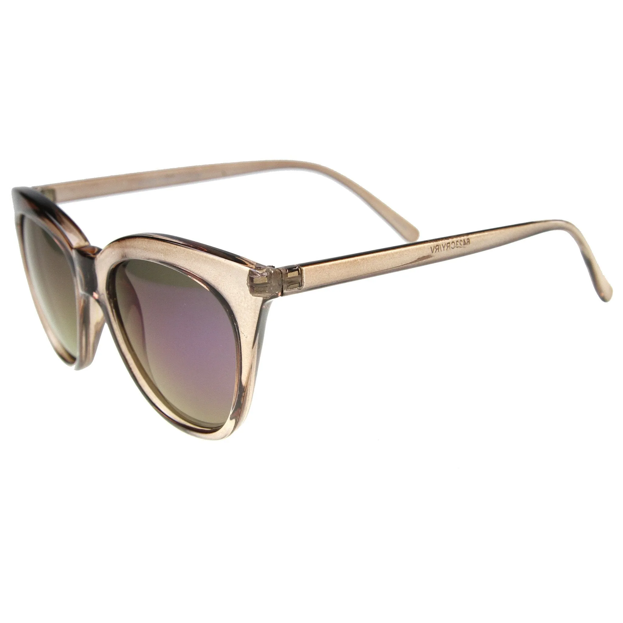 Cute Women's Translucent Crystal Frame Mirror Lens Sunglasses 9839