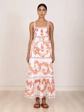 Daniella Dress in Hand Painted Cherry