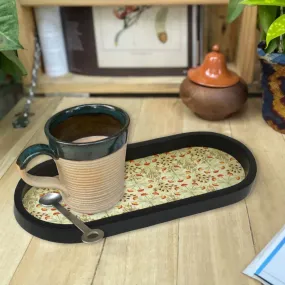 Delicate Floral Oval Small Tray