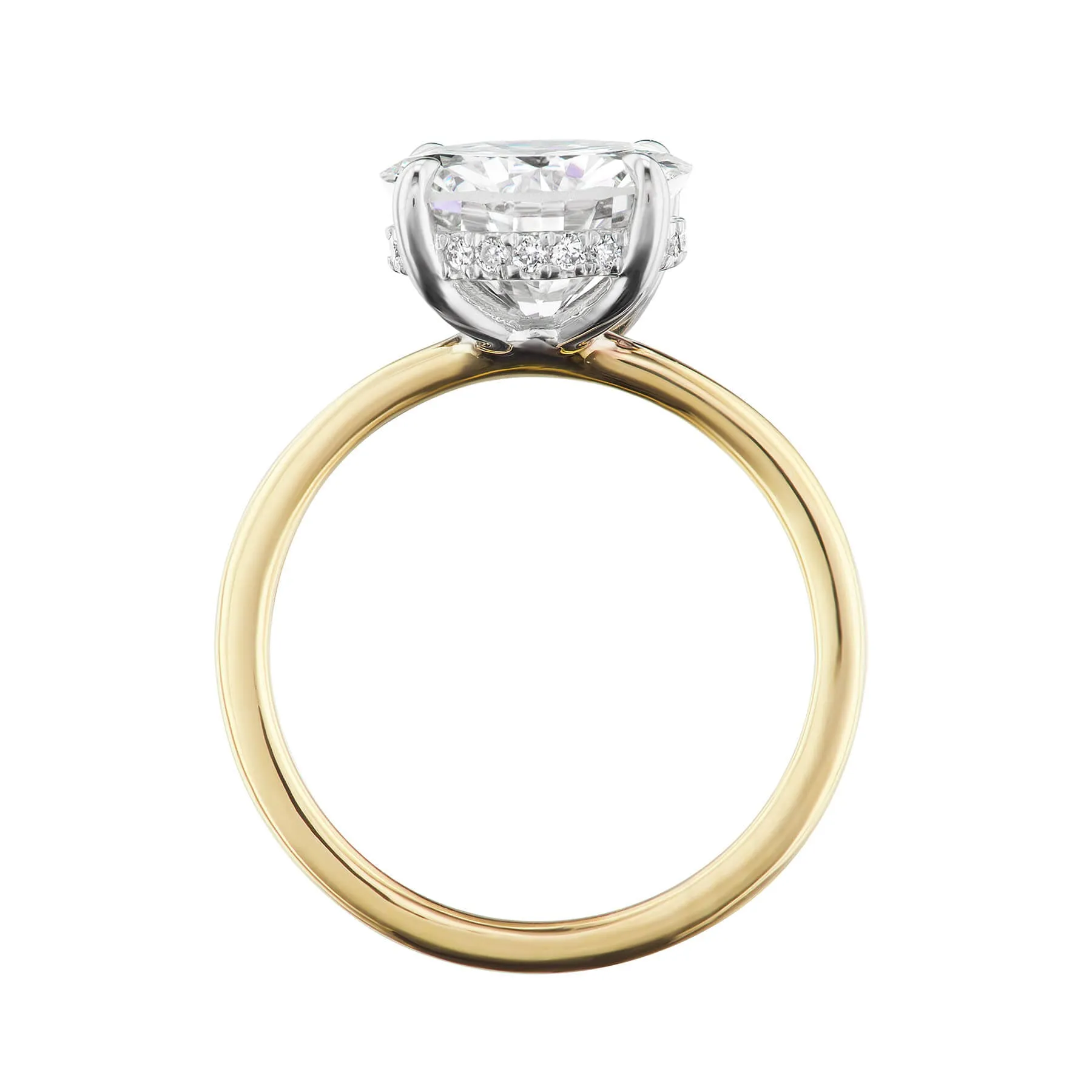 Delicate Hidden Halo Engagement Ring