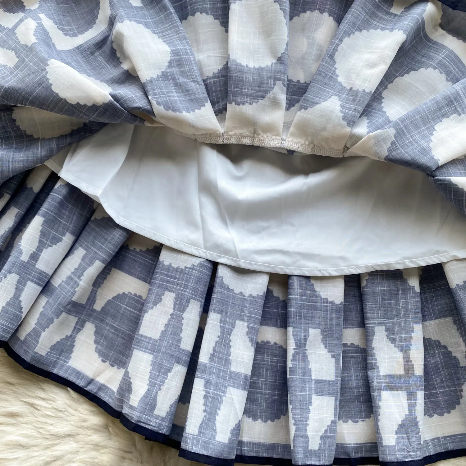 Delicate Puffy Sleeve Printed Dress