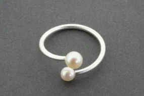 Delicate Sterling Silver and Freshwater Pearl Ring