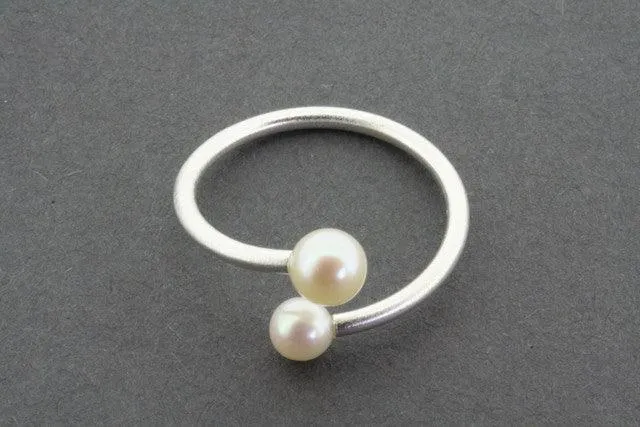 Delicate Sterling Silver and Freshwater Pearl Ring