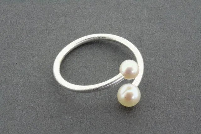 Delicate Sterling Silver and Freshwater Pearl Ring
