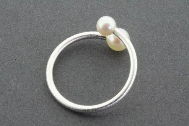 Delicate Sterling Silver and Freshwater Pearl Ring