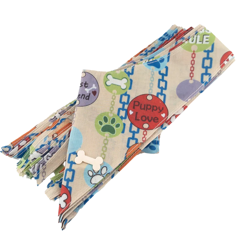 Dog Bandana Design #59 by Cecilia (Set of 10)