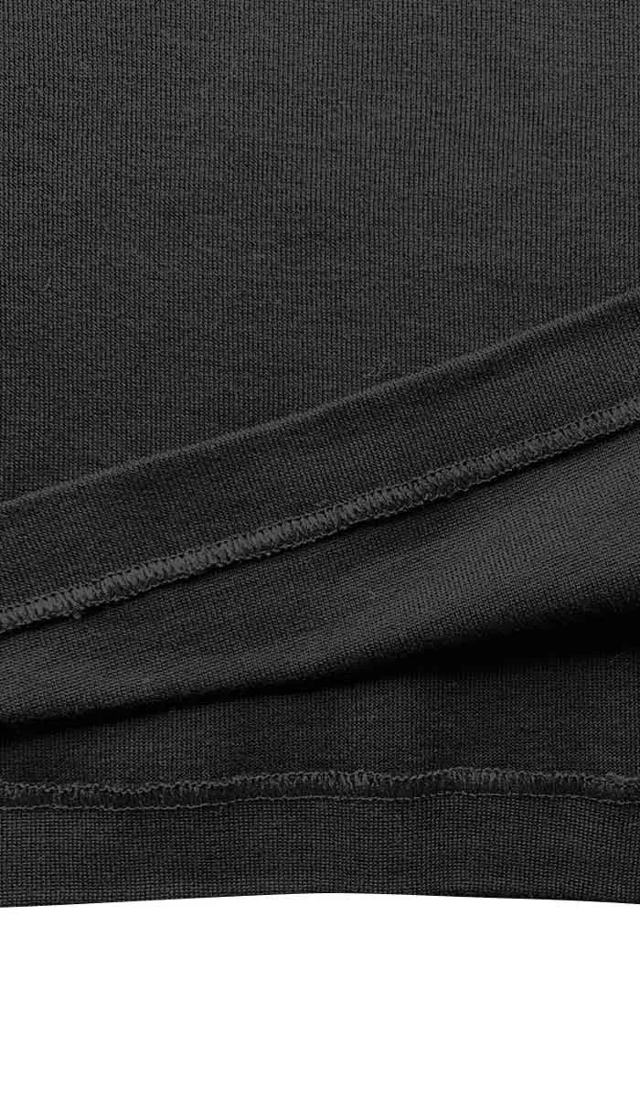Emmebivi 100% Cotton Singlet With Lace Trim in Black 12312