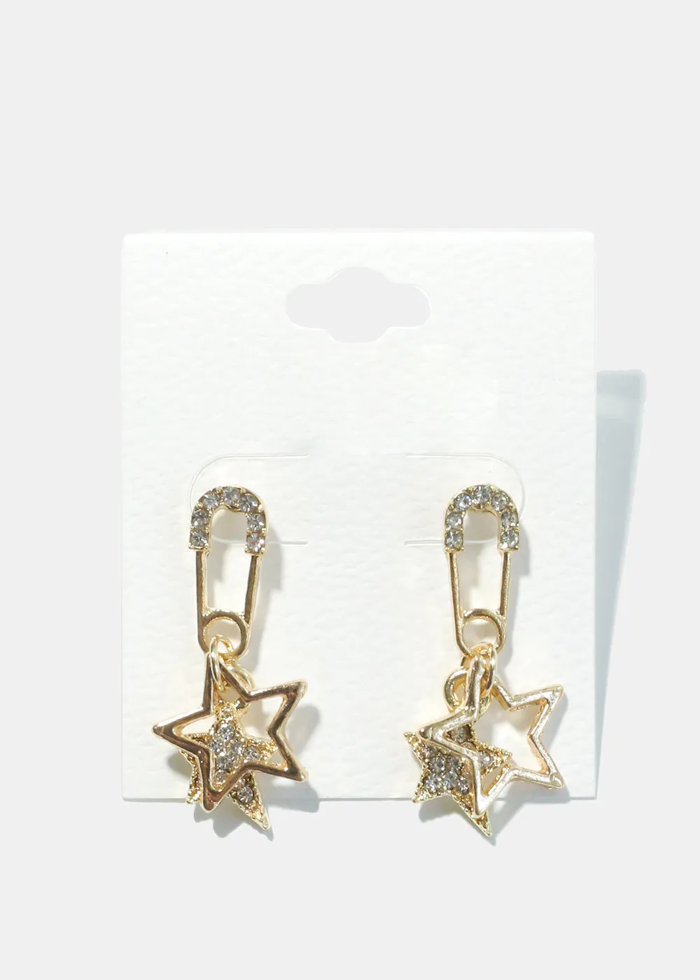 Evil Eye Dangle Charm Hoop Earrings