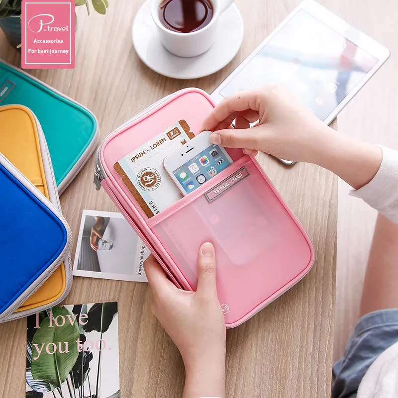 Family size Passport wallet-pink- P-Travel