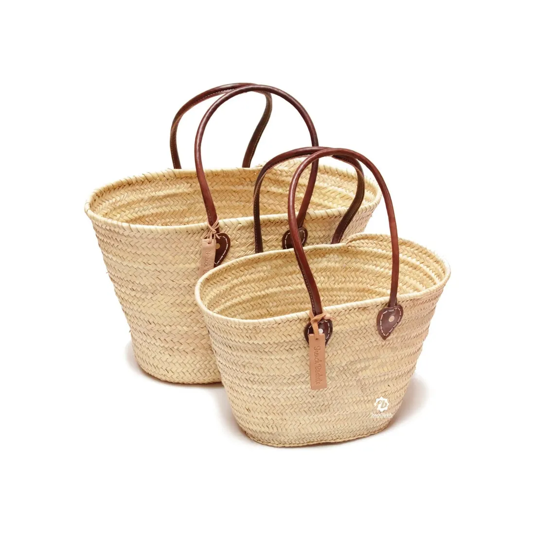 French Baskets Straw Bag with Long Shoulder Strap - Medium