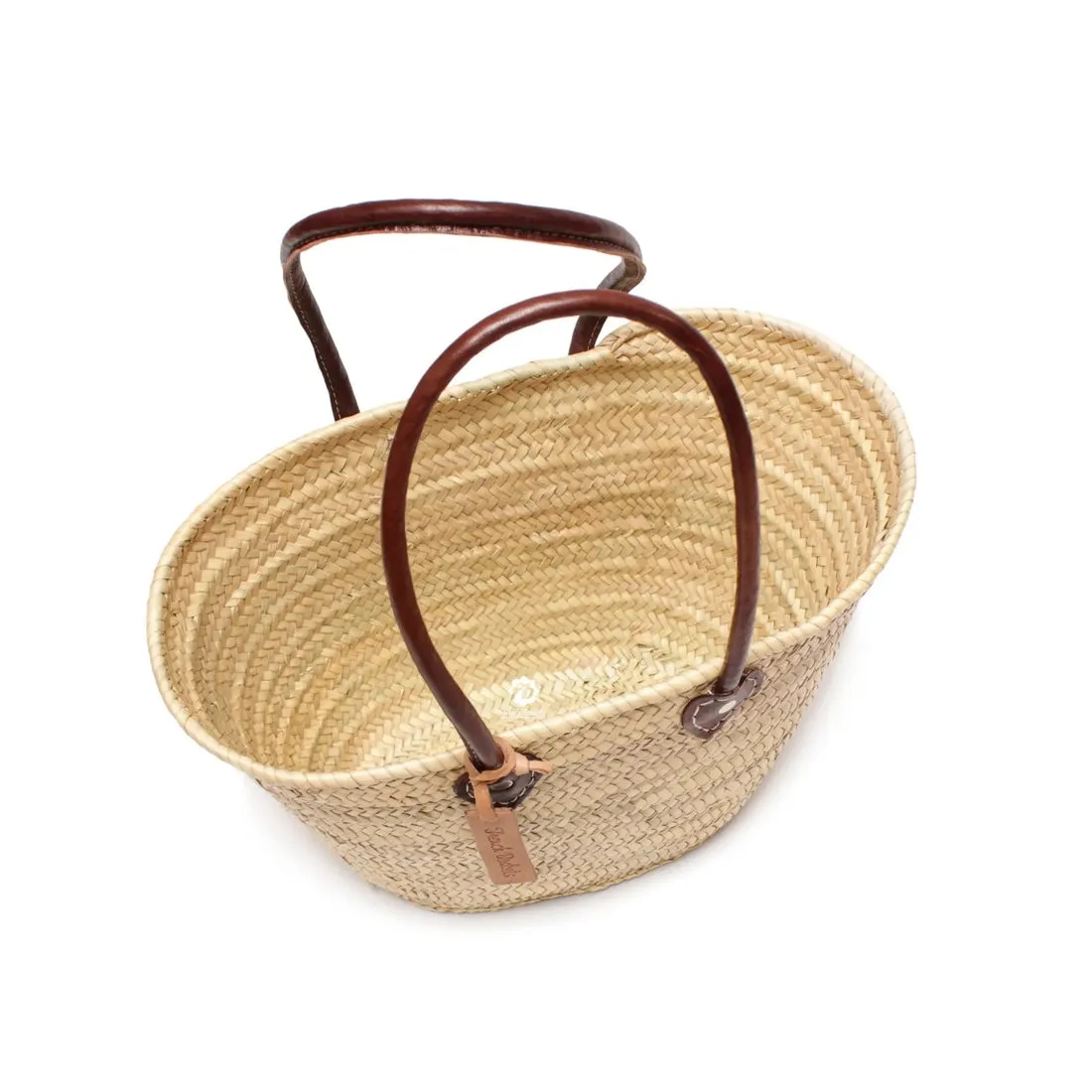 French Baskets Straw Bag with Long Shoulder Strap - Medium