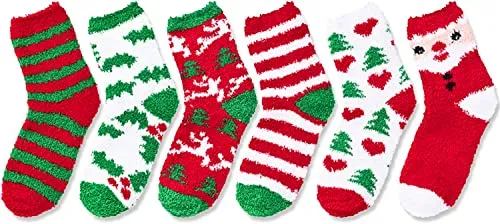 Funny Fuzzy Socks for Women Girls, Fluffy Slipper Socks, Colorful Indoors Socks, Novelty Christmas Gifts for Her, Best Secret Santa Gifts, Xmas Gifts