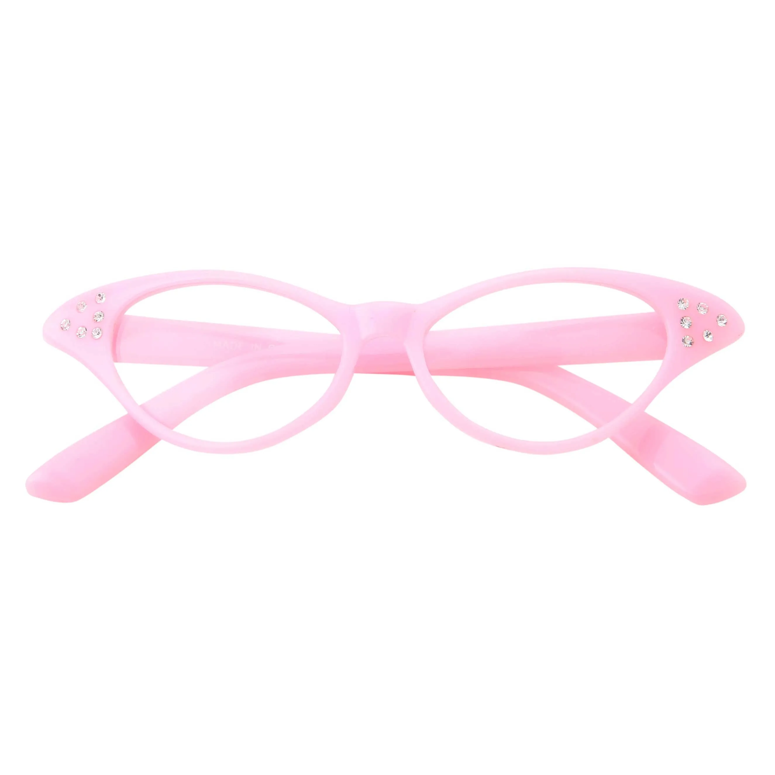 grinderPUNCH 50's Kids Nerd Cat Eye Glasses Girls Costume Children's (Age 3-12)