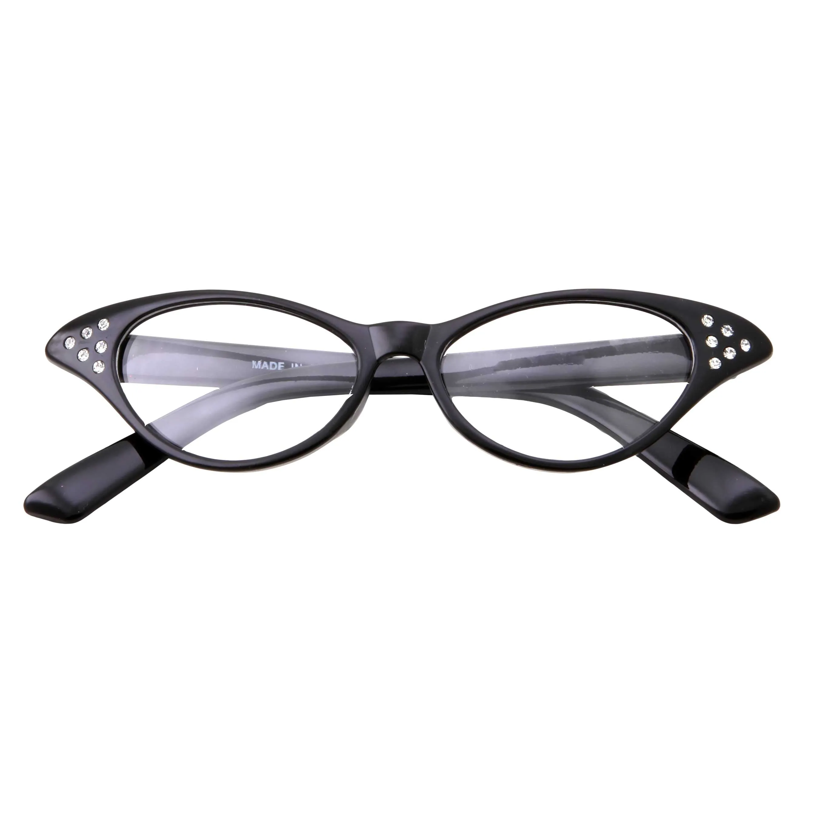 grinderPUNCH 50's Kids Nerd Cat Eye Glasses Girls Costume Children's (Age 3-12)