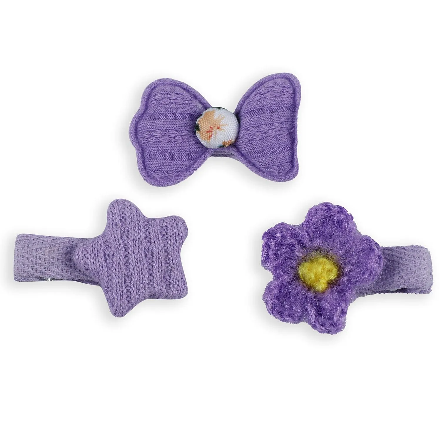 Halie Fruits Hair Clips Set 10 Pcs - Purple