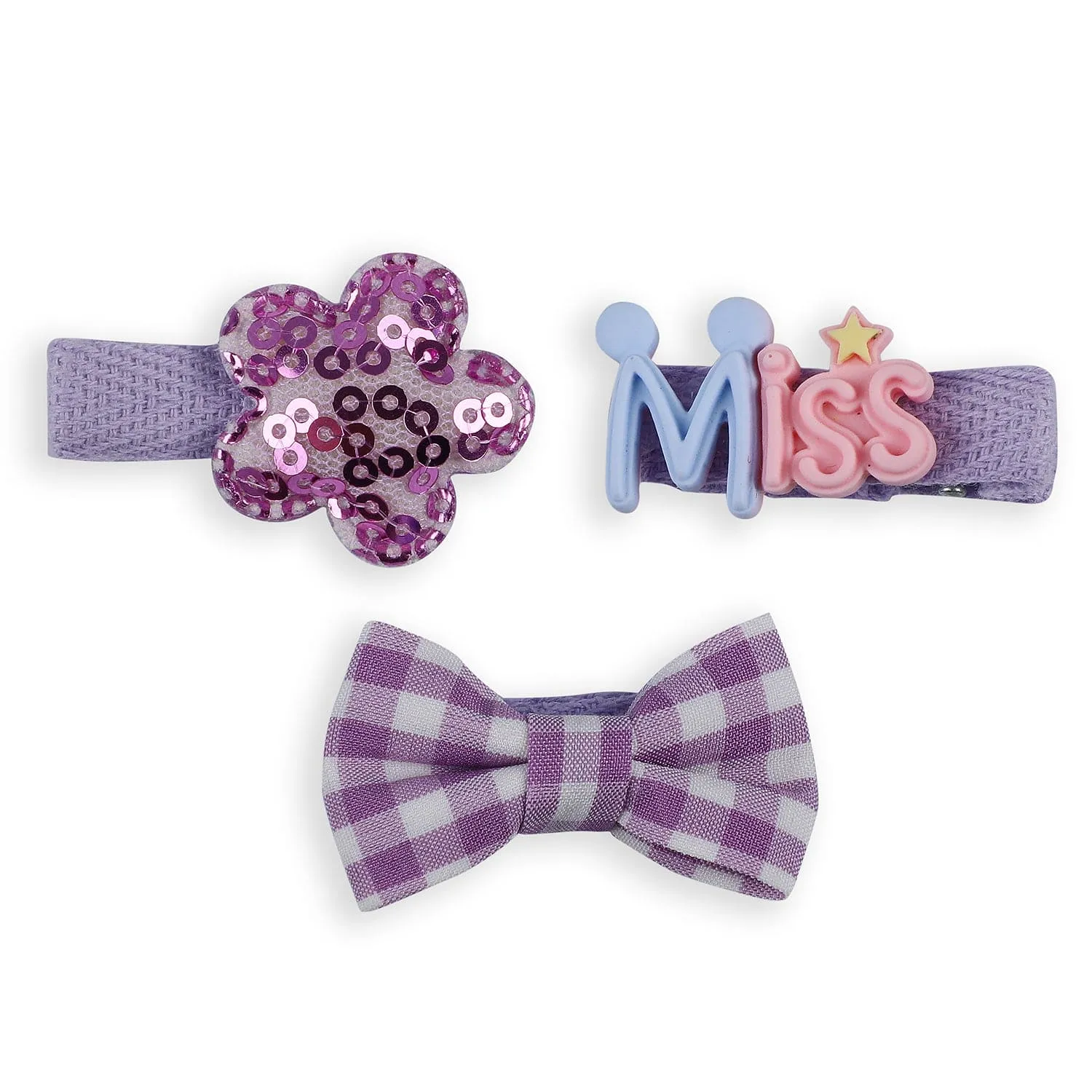 Halie Fruits Hair Clips Set 10 Pcs - Purple