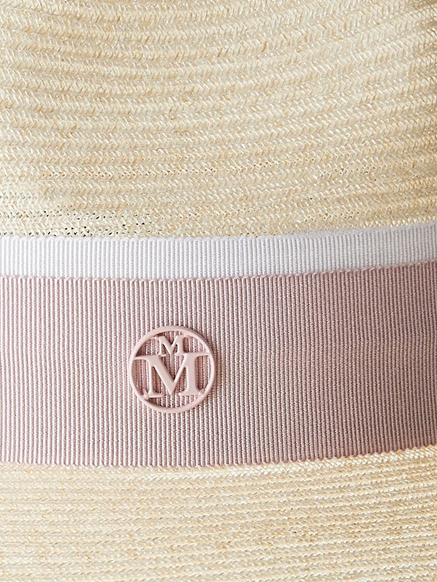 Henrietta Hat in Straw Natural/Pink
