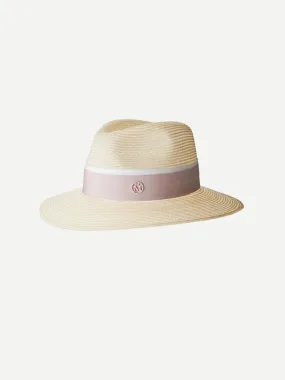 Henrietta Hat in Straw Natural/Pink