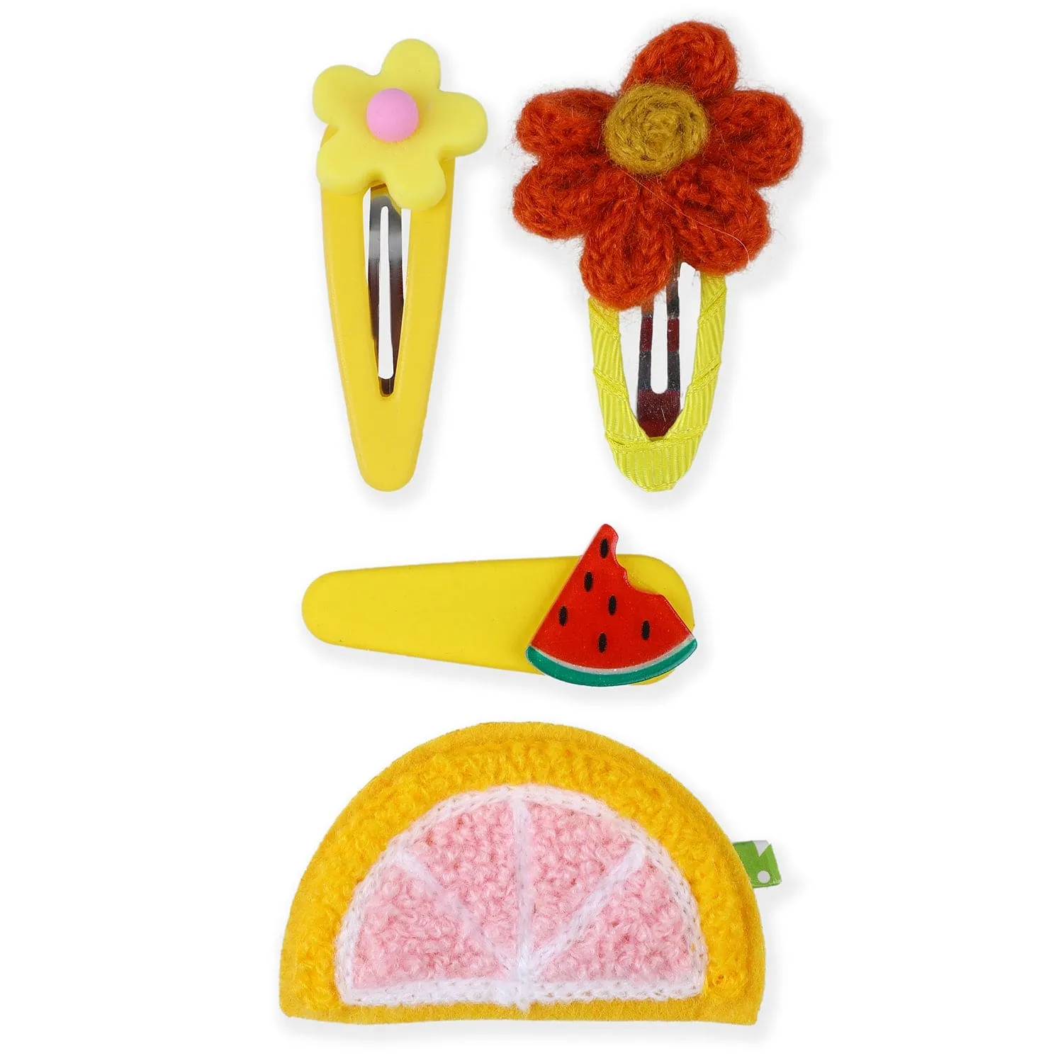 Hermione Fruity Hair Clips Set 9 Pcs - Orange, Yellow