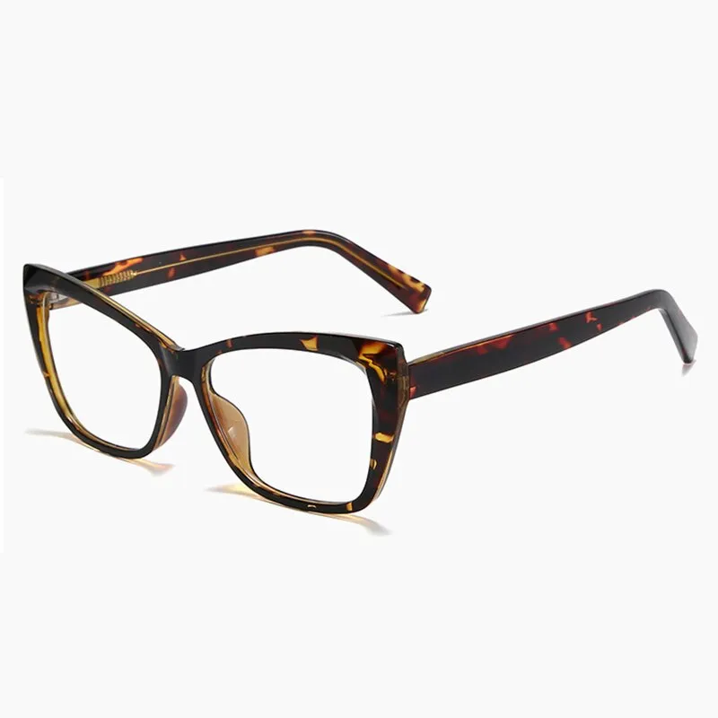 Hotony Women's Full Rim Square Cat Eye Acetate Eyeglasses 2002