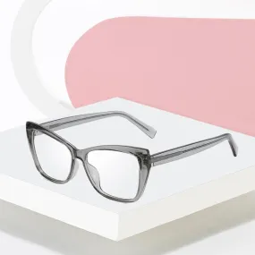 Hotony Women's Full Rim Square Cat Eye Acetate Eyeglasses 2002